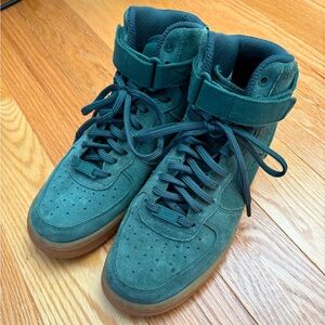 Teal Nike Air Force One High Tops
